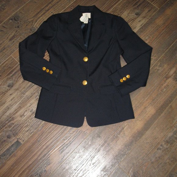 - Lands' End School Uniform Girls Hopsack Deep Navy ,NWT